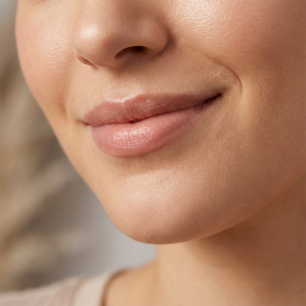 Person with glowing skin
